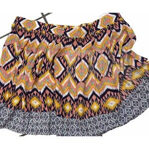 Xhilaration Women’s fashion Tribal  Mini Colorful Skirt Size XXL